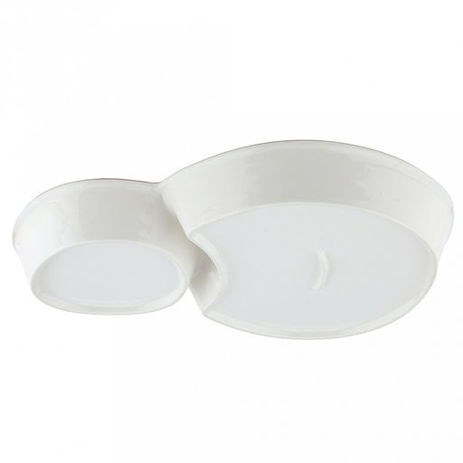 Блюдо керамическое "Пингвин" 247х170х35мм, 400мл, с соусником 108х100мм, 160мл, с деколью, черный/белый, в коробке (Китай)