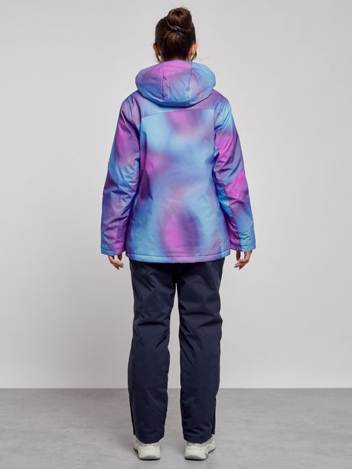 Горнолыжный костюм женский большого размера зимний фиолетового цвета 03936F - Chunmai фото 5