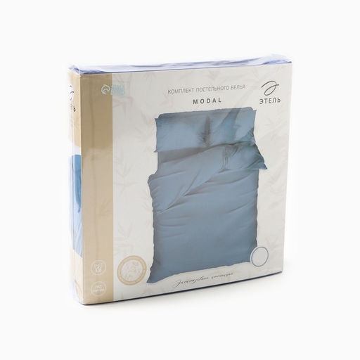 Постельное бельё 2-спальное «Этель», модал, синее