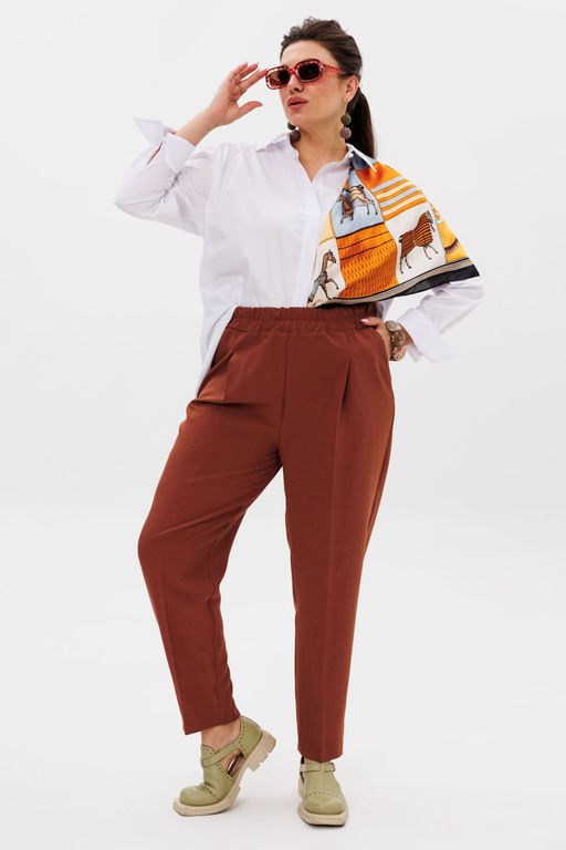 Брюки ANELLI 1384 жженая охра фото 2