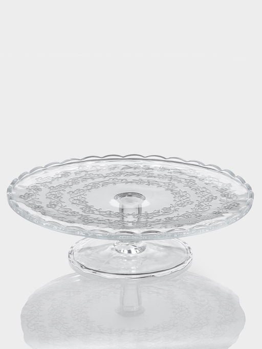 Подставка для торта Magistro «Цветочки», 29×23 см, на ножке, с крышкой-клош, стекло, прозрачная