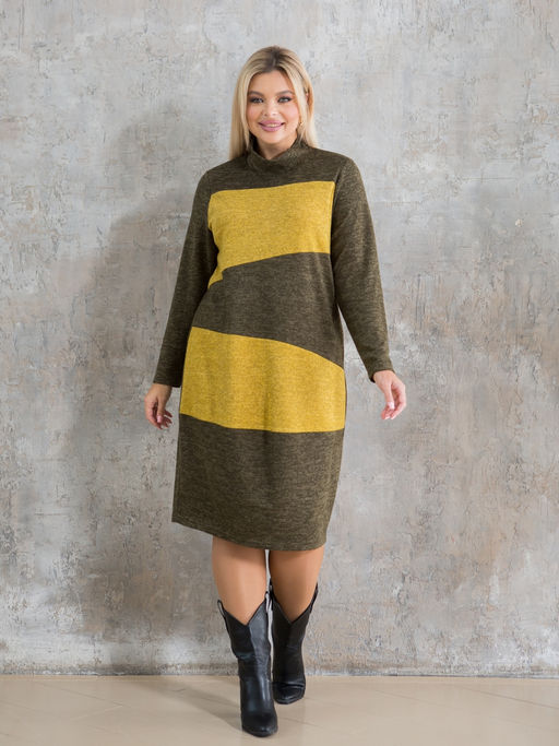 Платье 1370 хаки - Novita фото 2