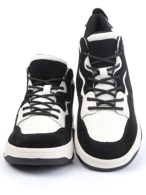 05-P100-1Z BLACK/LT. BEIGE Кроссовки женские зимние (натуральная кожа, шерсть)