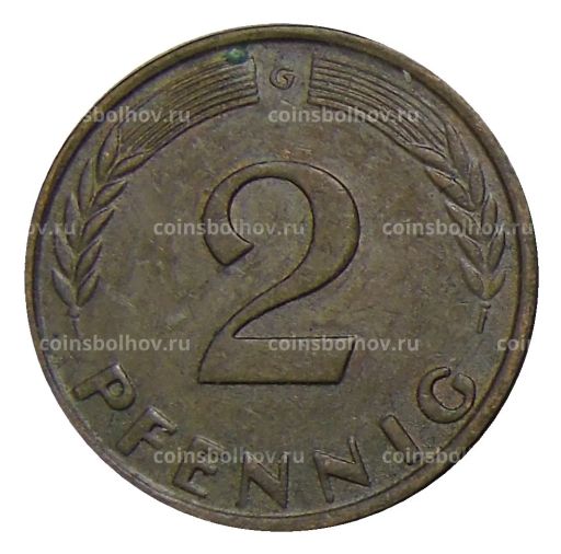 2 пфеннига 1960 года G Германия