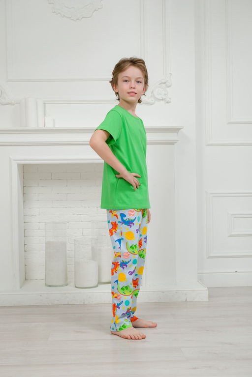 Пижама подростковая из кулирки Фантазия динозавр