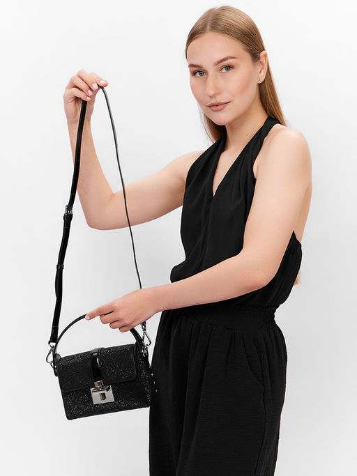 LACCOMA сумка Y2032-Z-черный натуральная кожа полиэстер