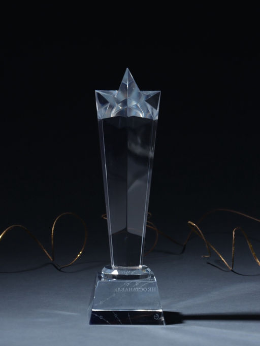 Фигурка стекло Стела наградная. Звезда - Не останавливайся, 6.5?6.5?23 см