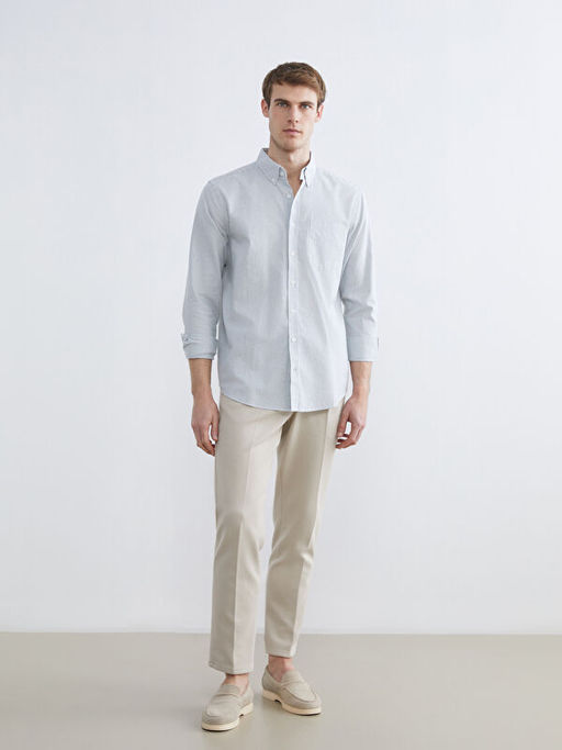 Regular Fit ?izgili Erkek G?mlek