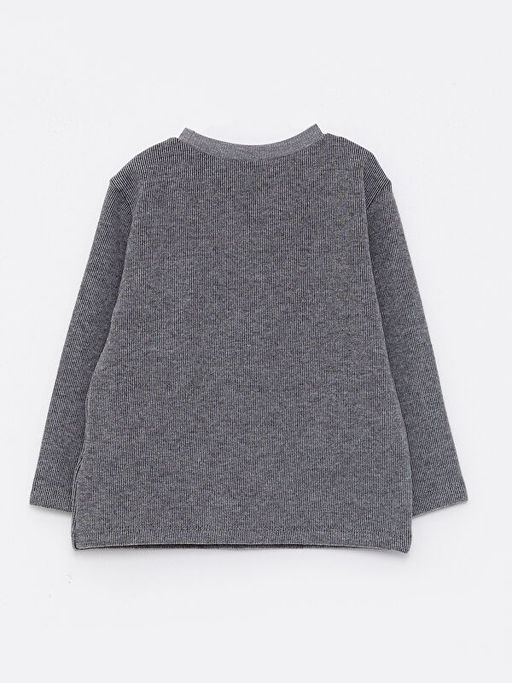 Bisiklet Yaka Uzun Kollu Bask?l? Erkek Bebek Sweatshirt - Waikiki фото 2