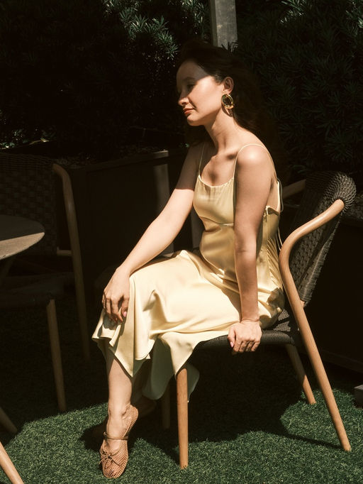 Серьги пластик Овал, цвет золото - Qf фото 4