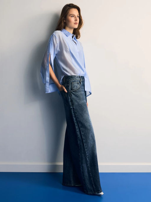 Рубашка оверсайз с декоративными пуговицами / Zarina  фото 2