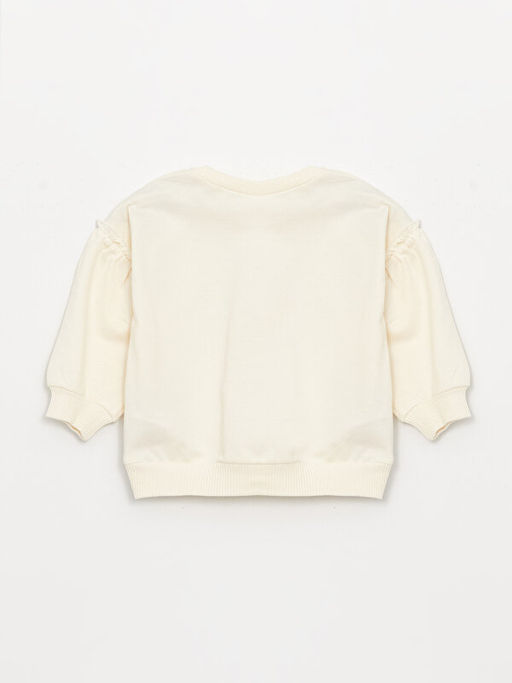 Bisiklet Yaka Uzun Kollu Bask?l? K?z Bebek Sweatshirt ve Tayt 2li Tak?m - Waikiki фото 3