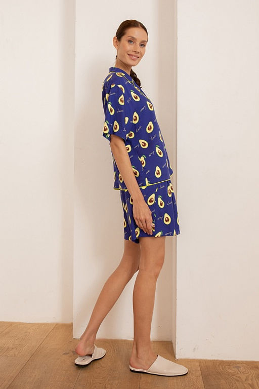 Рубашка 56423 Фиолетовый авокадо