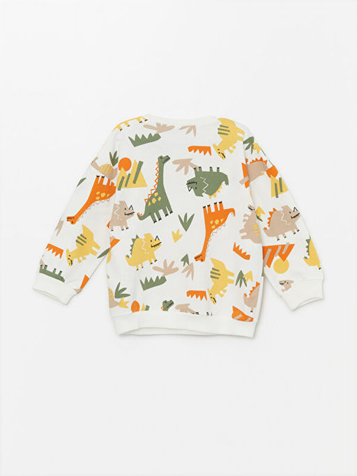 Bisiklet Yaka Uzun Kollu Bask?l? Erkek Bebek Sweatshirt - Waikiki фото 2