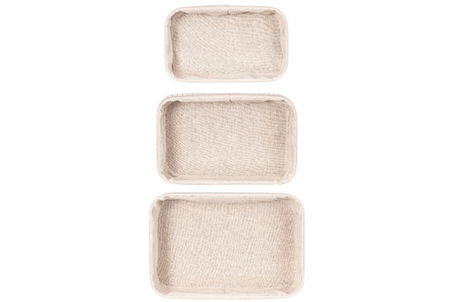 Набор 3 корзин 1 корзина 30,5*20,5*12 см, 1 корзина 27,5*17,5*10 см, 1 корзина 24,5*14,5*8 см, белый - Elan gallery фото 5