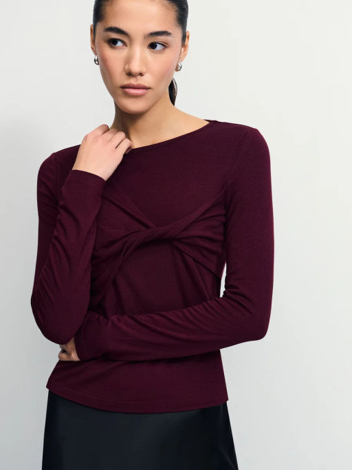 Лонгслив с декоративным узлом / Zarina