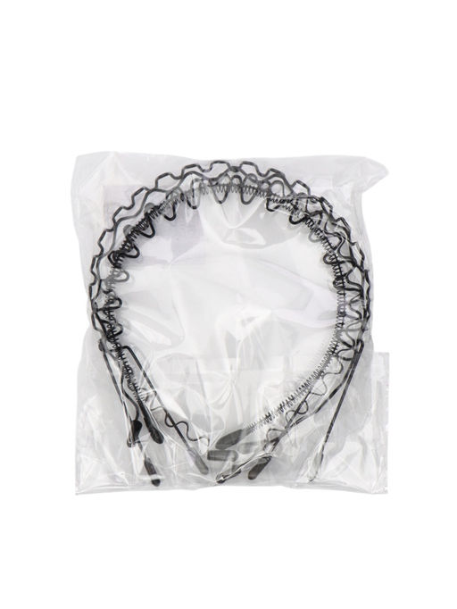 Цена за 2 шт. Ободок для волос "Амелия" (набор 5 шт) геометрия, чёрный