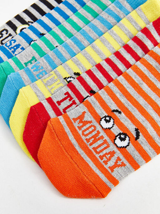 Desenli Erkek ?ocuk Patik ?orap 7li - Waikiki фото 3