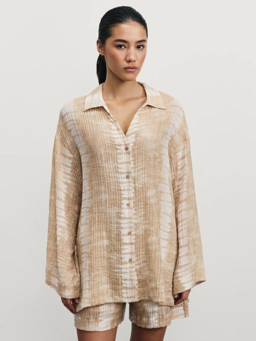 Рубашка из вискозы с принтом / Zarina  фото 3