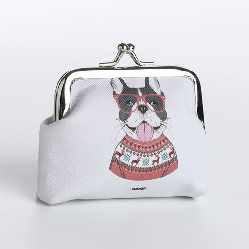 Цена за 4 шт. Кошелёк монетница на фермуаре, белый