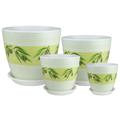 Набор горшков Бутон Аттика из 4-х 1\2\3,8\5,4л (уп.2) - Сады аурики фото 2