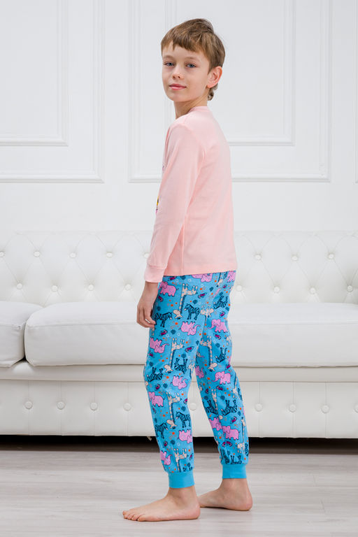 Пижама детская из интерлока Улыбка розовый слон - Амадэль фото 2
