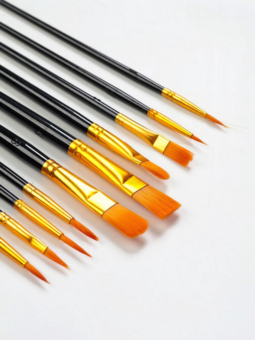 Набор кистей синтетика, 10 шт