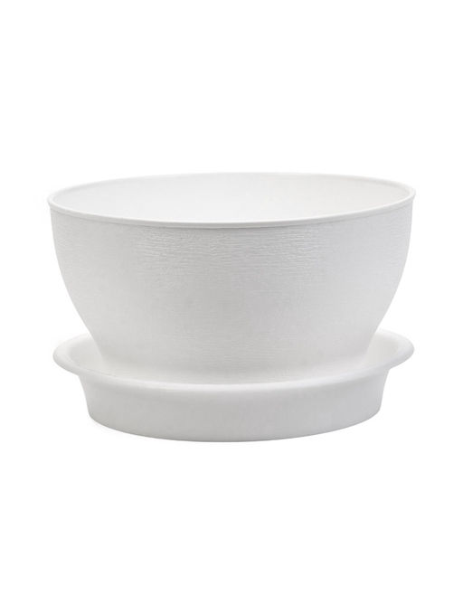 Цена за 3 шт. Горшок для цветов «Фиалочка», 800 мл, d=14 см, h=8 см, пластиковый, белый