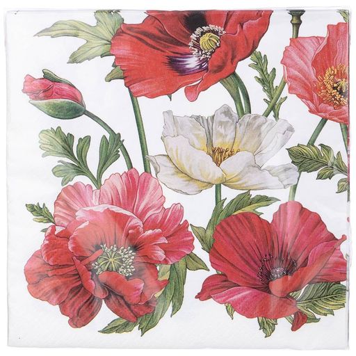 САЛФЕТКИ БУМАЖНЫЕ LEFARD МАКИ 33*33СМ, 3СЛОЯ, 20ШТ  фото 2