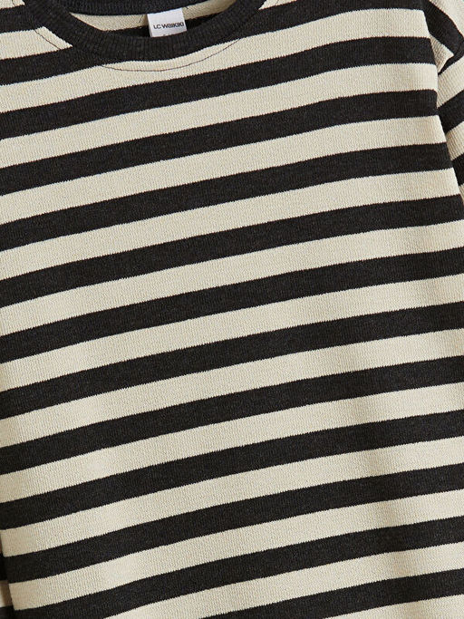 Bisiklet Yaka ?izgili Erkek ?ocuk Ti??rt