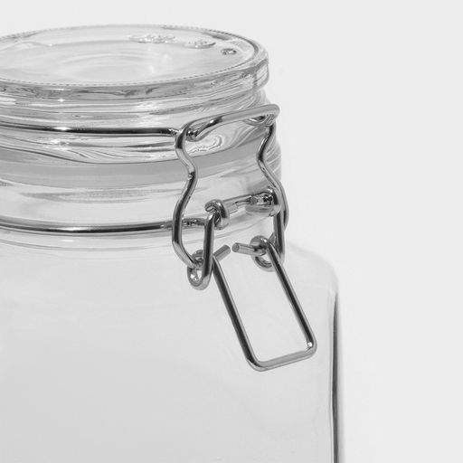 Цена за 6 шт. Банка стеклянная для сыпучих продуктов «Прозрачная», 1.5 л