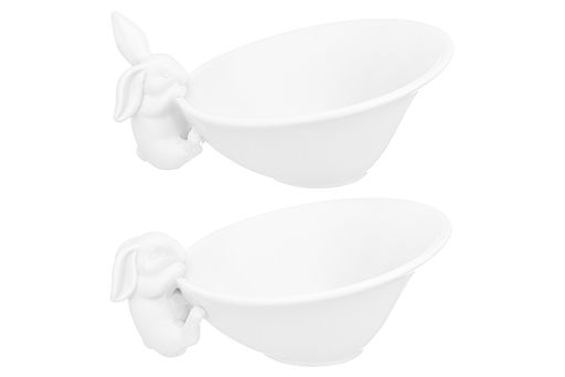 Набор 2 салатника Elan Gallery Кролики фарфор 175 мл 16×13×6,3 см  фото 13