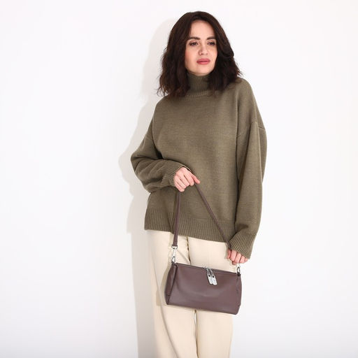 Сумка кросс-боди на молнии, цвет коричневый - Simaland фото 8