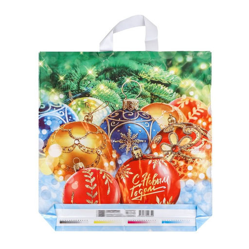 Цена за 25 шт. Новый год. Пакет Ёлкины подарки, полиэтиленовый с петлевой ручкой, 40х42 см. - Simaland фото 2