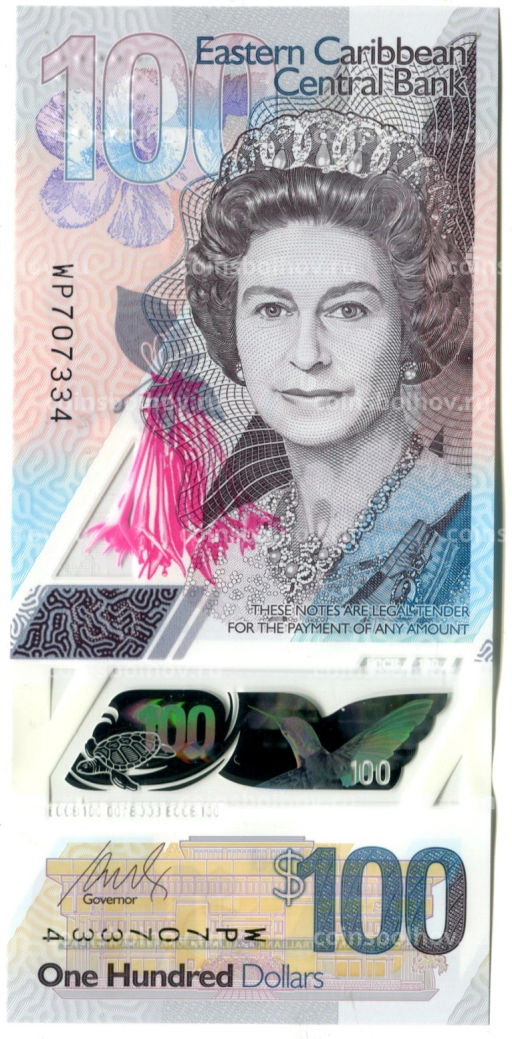 100 долларов 2019 года Восточные Карибы