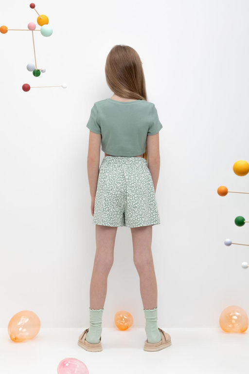 Crockid _ КР 400686/холодная мята,листья к479 шорты для дев  фото 5