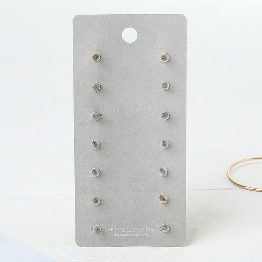 Пусеты 7 пар На каждый день набор вечеринка, цвет МИКС - Queen fair фото 2