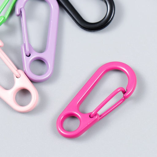 Цена за 5 шт. Основа для брелока карабин металл Фокси МИКС 0,7х1,4х3,1 см - Арт узор фото 2