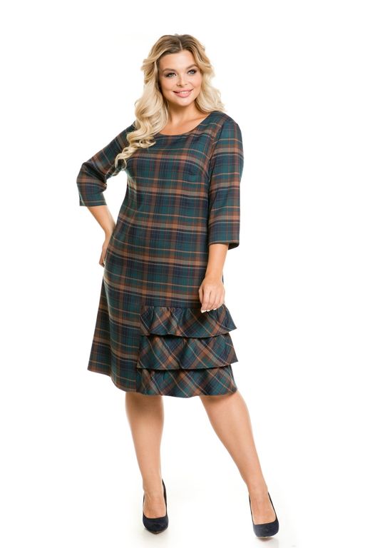 Платье 1039 синяя клетка - Novita фото 8