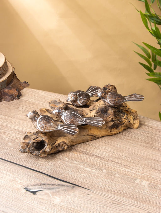 Сувенир интерьерный «Птички на ветке», 35×20×13 см, дерево