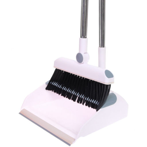 Набор для уборки, щетка для пола с совком "Профи" белый 8815