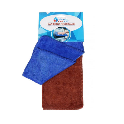 Тряпка для мытья авто, Grand Caratt, микрофибра, 300 г/м², 25×25 см, набор 2 шт.