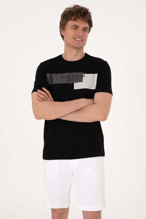 Erkek Regular Fit Bisiklet Yaka Siyah Ti__rt Sepette S_rpriz _ndirim - U.s. polo assn фото 3