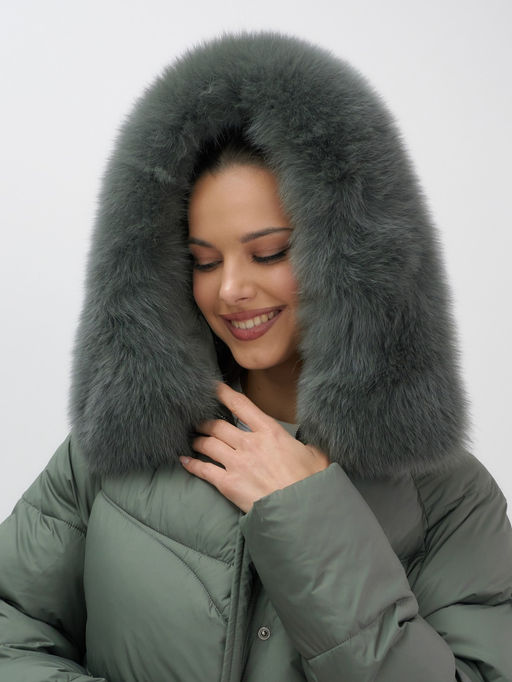 Пальто куртка зимнее утепленное с мехом и капюшоном Бренд: Visdeer  фото 9