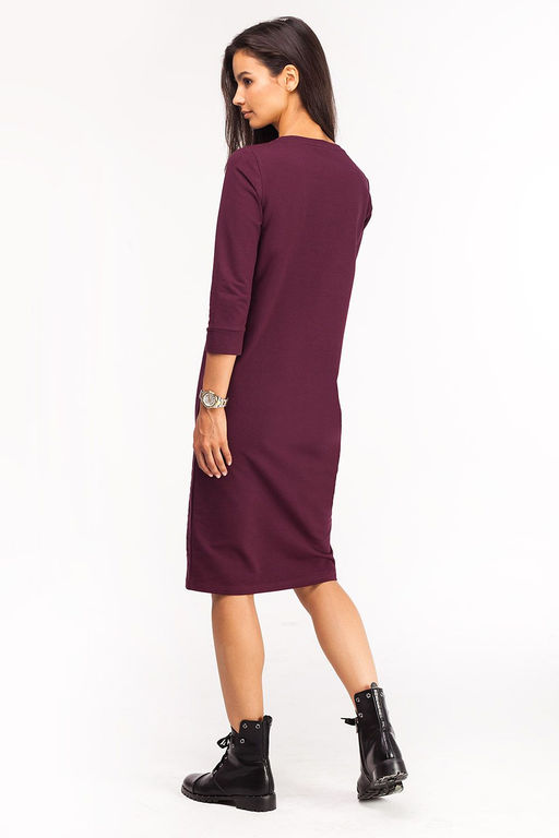 Прямое платье из эластичного футера