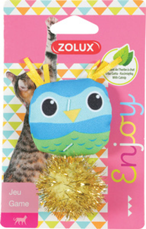 ZOLUX, Игрушка для кошек с кошачьей мятой "Совёнок", голубой, 580726
