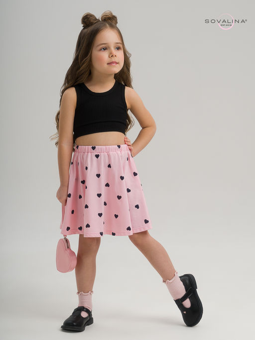 Костюм Мальвина КТ черный-черные сердечки - Sovalina фото 2