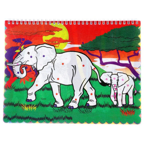 Книжка-раскраска многоразовая «Животные» фломастеры 12 цветов, 3D очки, бутылочка для воды