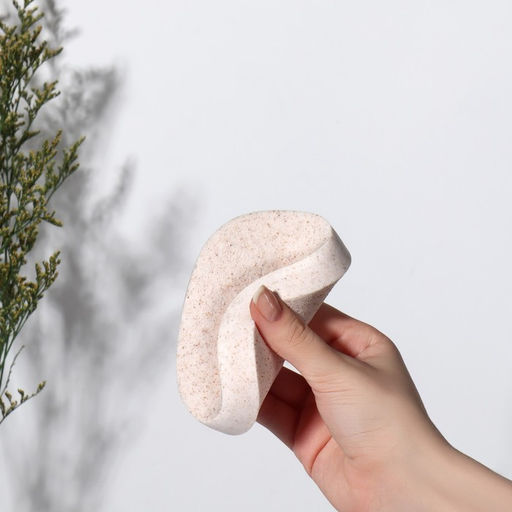 Спонж для умывания «Умывашка», 11×8×2 см, бежевый