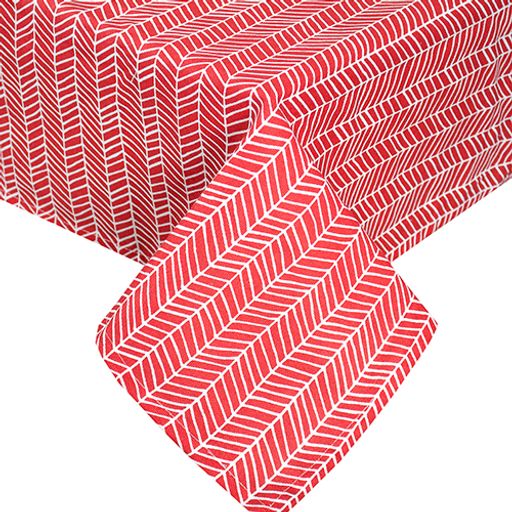 Скатерть Новый год 145х145, рогожка, 100 % хлопок, Ёлочка (красный)